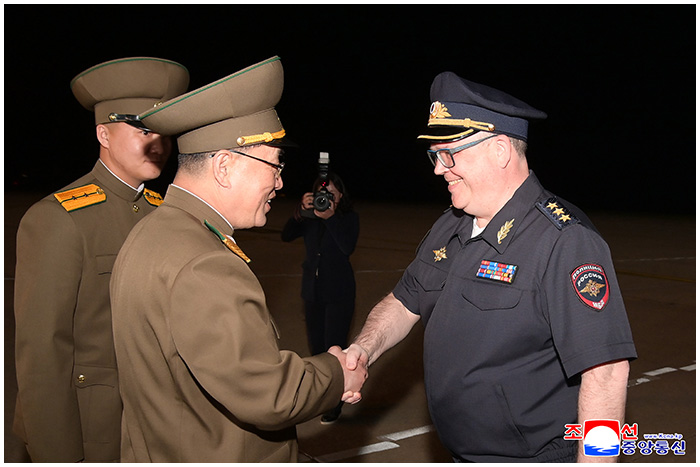 Russian Ministry of Interior delegation arrives in Pyongyang