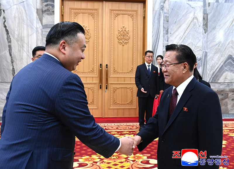 Choe Ryong Hae meets members of International Kim Il Sung Prize Council and International Kim Jong Il Prize Council 