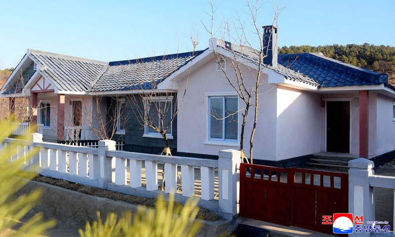 Agricultural workers move into new houses in North Phyongan Province  