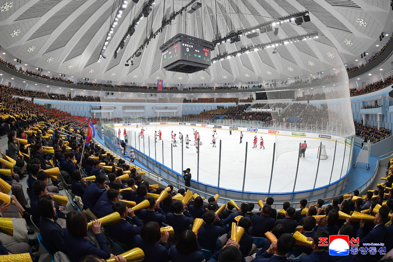 Men’s ice hockey match held to mark Constitution Day of DPRK